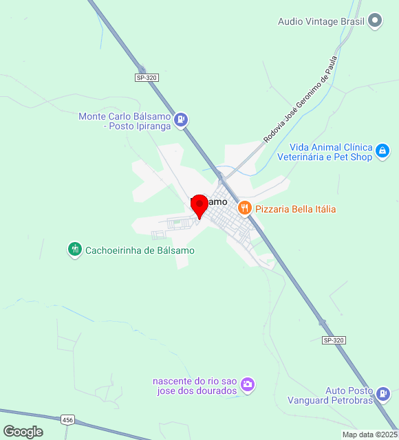 Mapa da localização