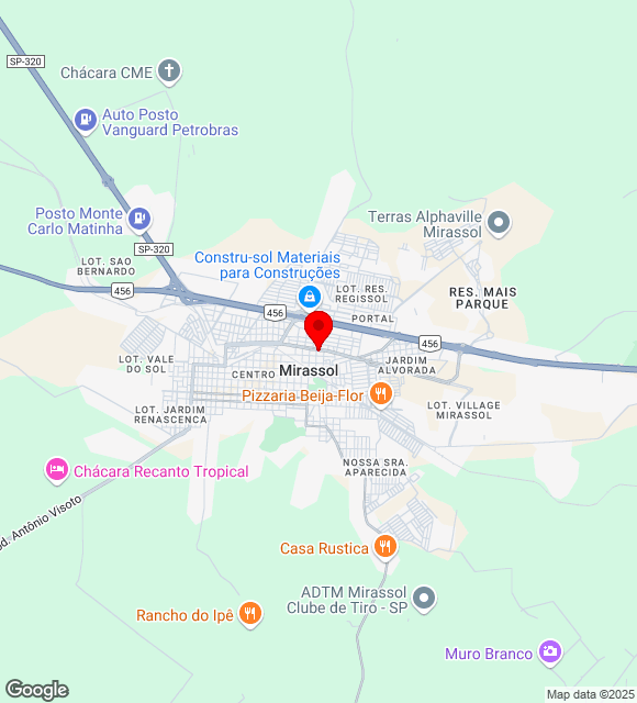 Mapa da localização