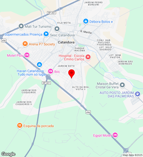 Mapa da localização