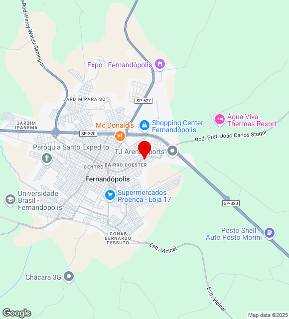 Mapa da localização