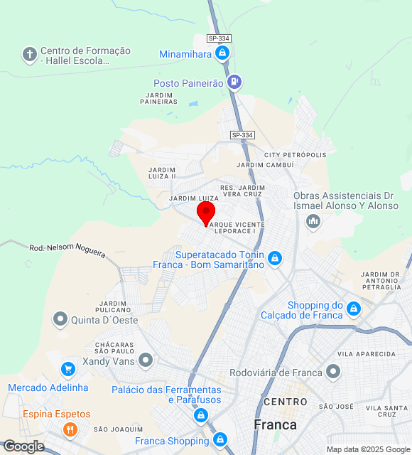 Mapa da localização