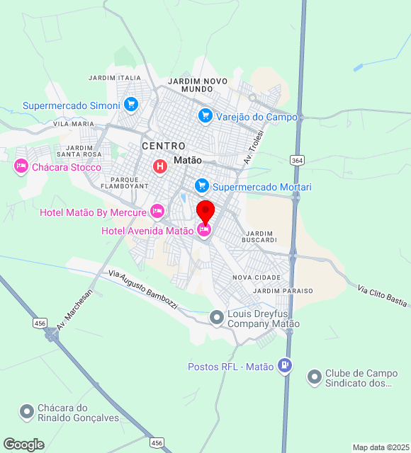 Mapa da localização