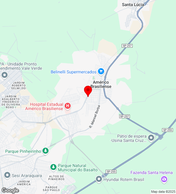 Mapa da localização