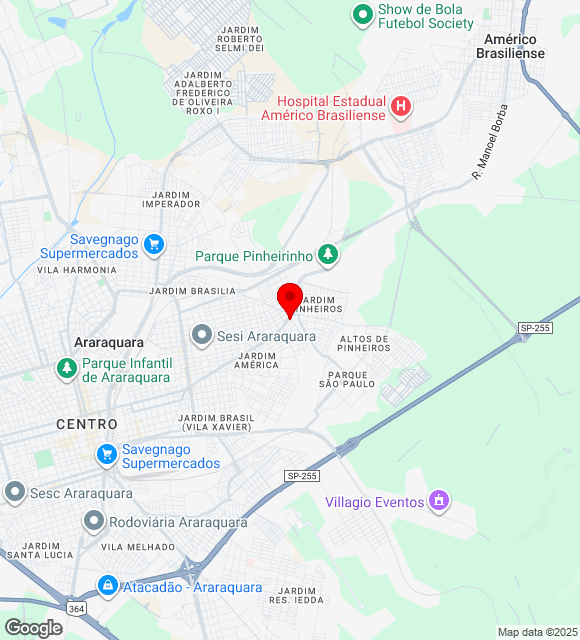 Mapa da localização