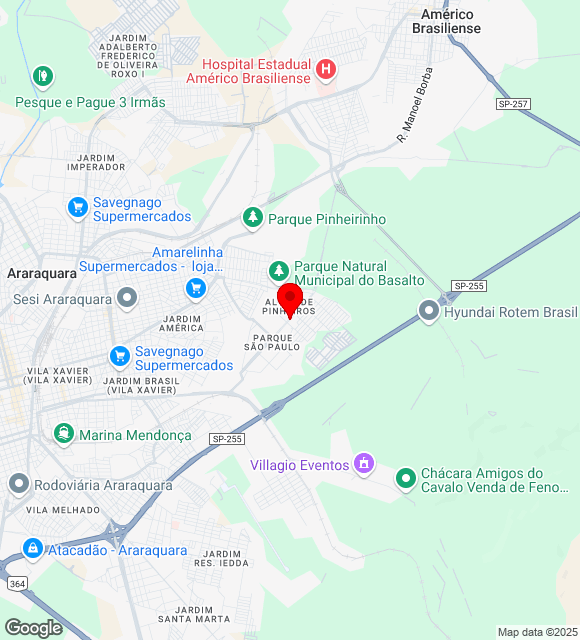 Mapa da localização