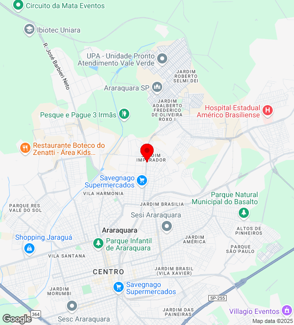 Mapa da localização