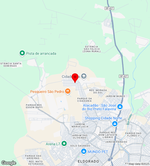 Mapa da localização