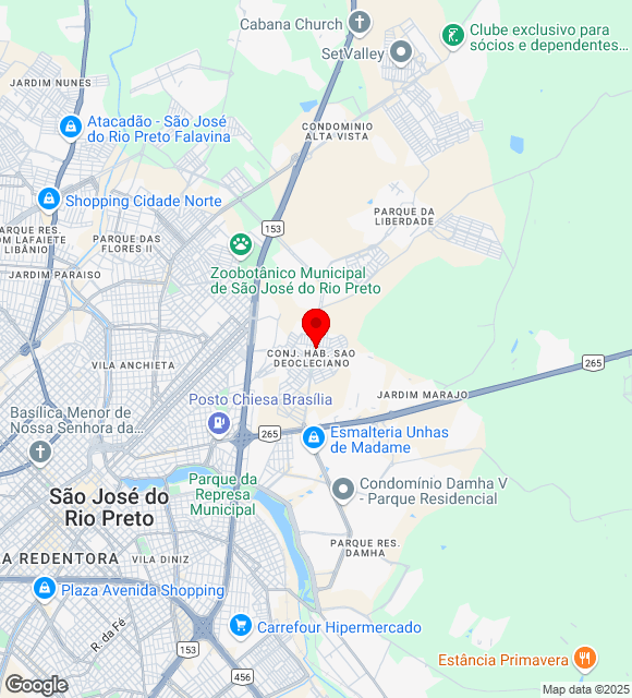 Mapa da localização