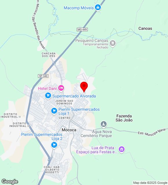Mapa da localização