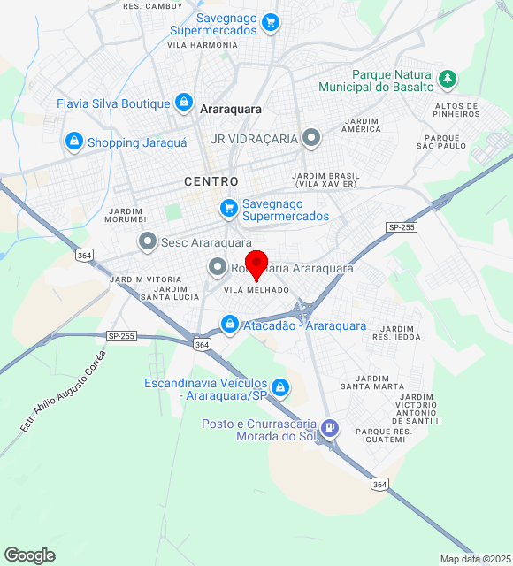 Mapa da localização