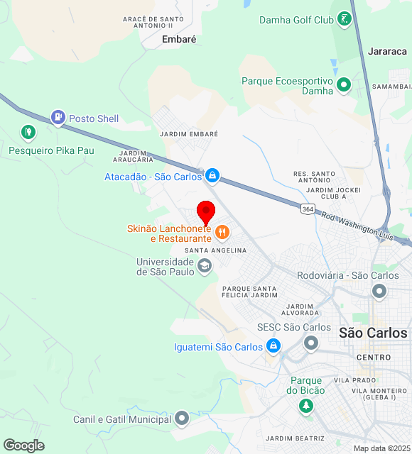 Mapa da localização