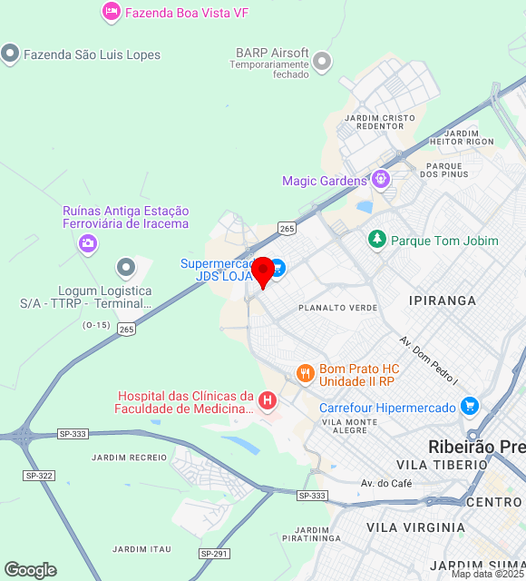 Mapa da localização