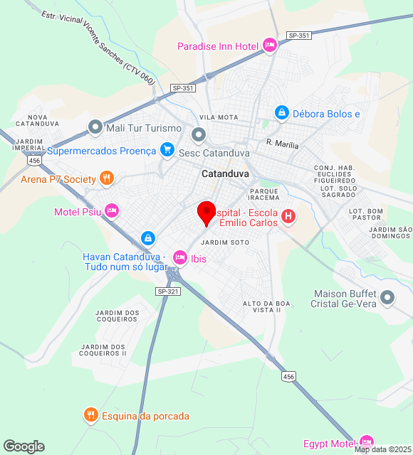 Mapa da localização
