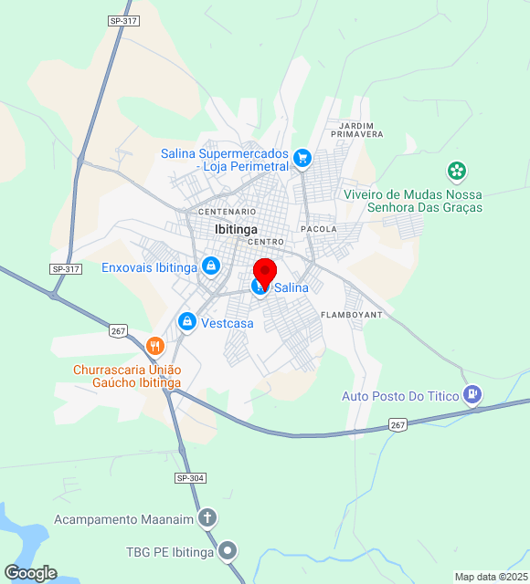 Mapa da localização