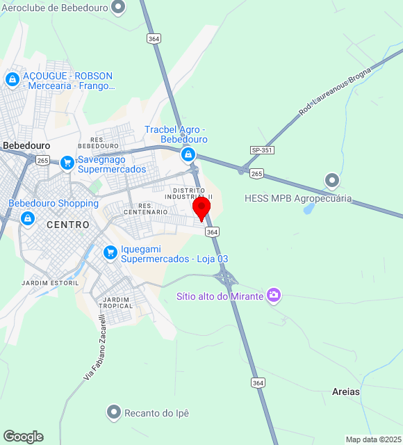 Mapa da localização