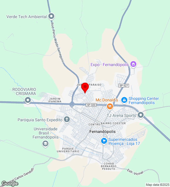 Mapa da localização