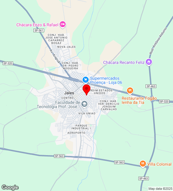 Mapa da localização