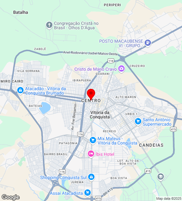Mapa da localização