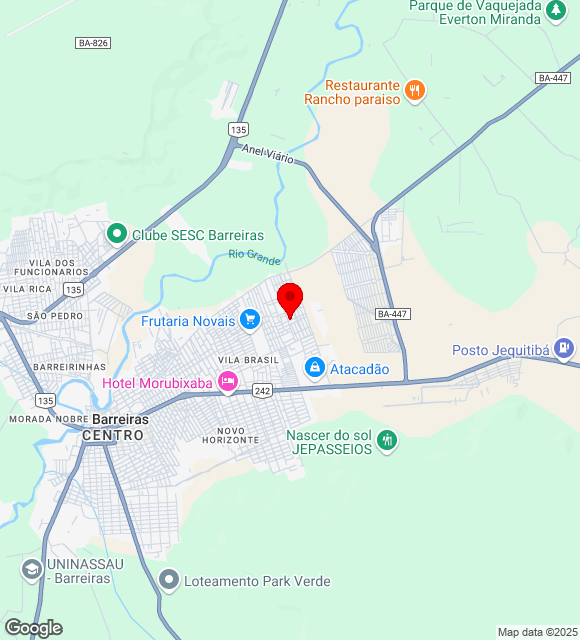 Mapa da localização