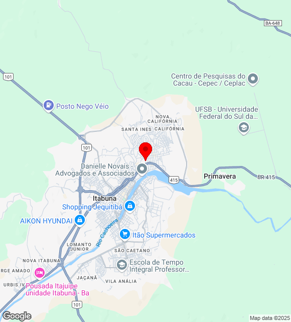 Mapa da localização