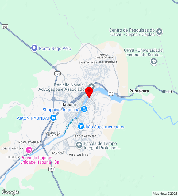 Mapa da localização