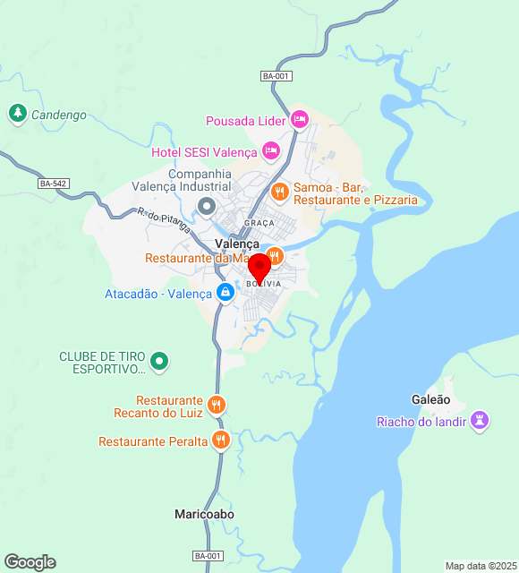 Mapa da localização