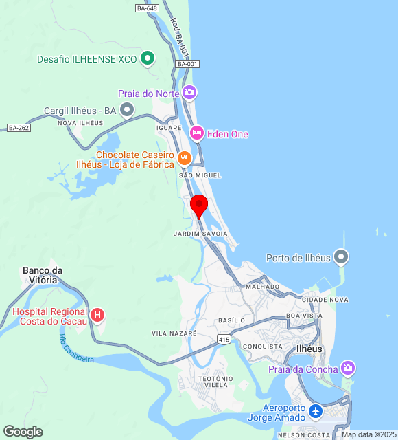 Mapa da localização