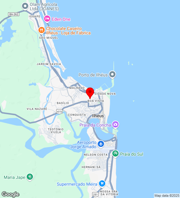 Mapa da localização
