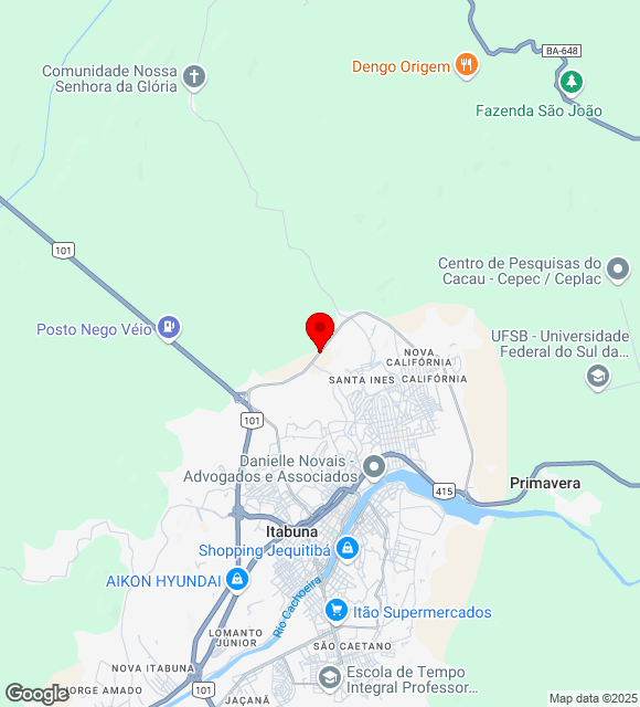 Mapa da localização