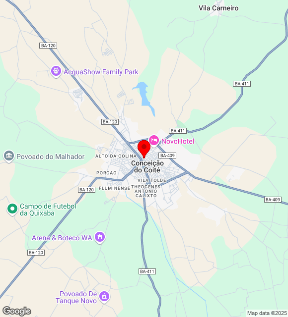 Mapa da localização