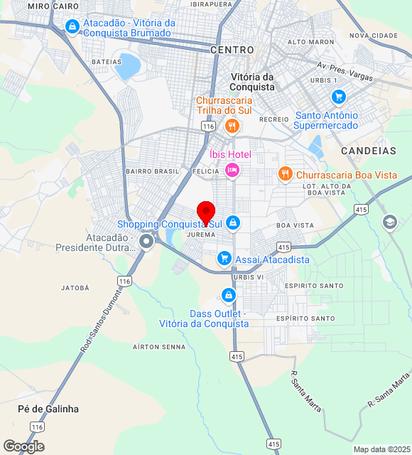 Mapa da localização