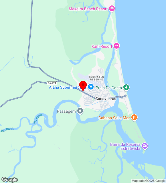 Mapa da localização
