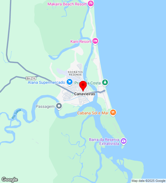 Mapa da localização