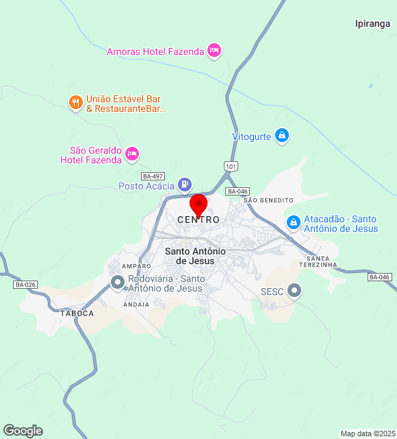 Mapa da localização