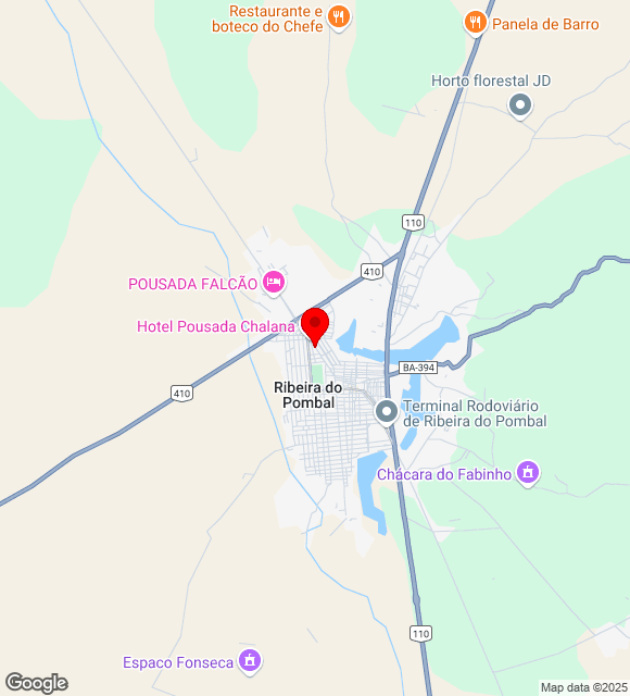 Mapa da localização