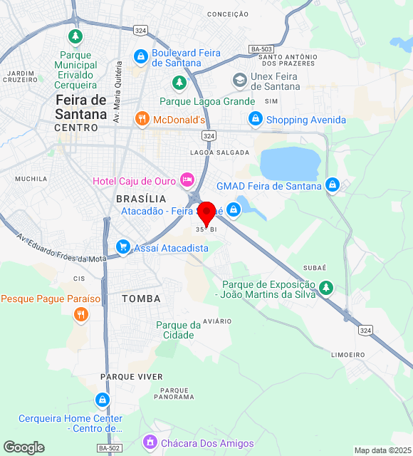 Mapa da localização
