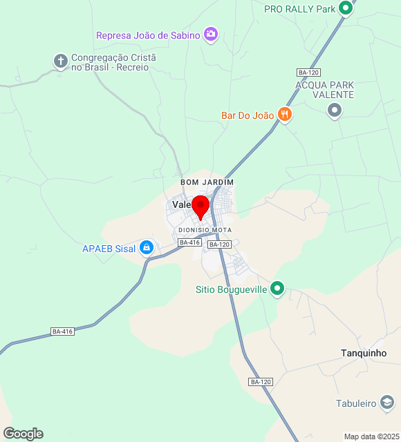 Mapa da localização