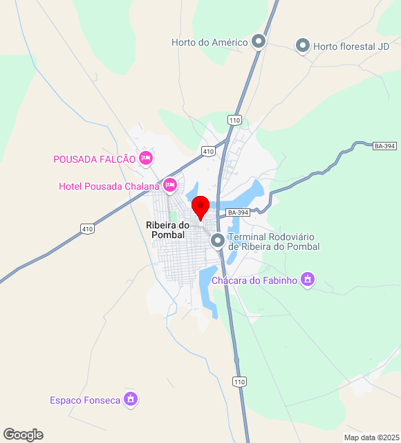 Mapa da localização