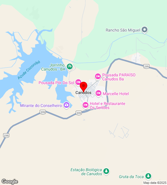 Mapa da localização