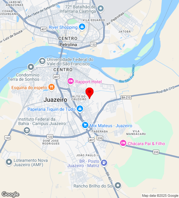 Mapa da localização