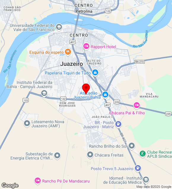 Mapa da localização