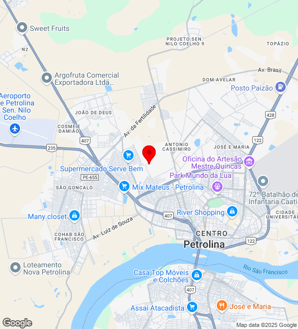 Mapa da localização