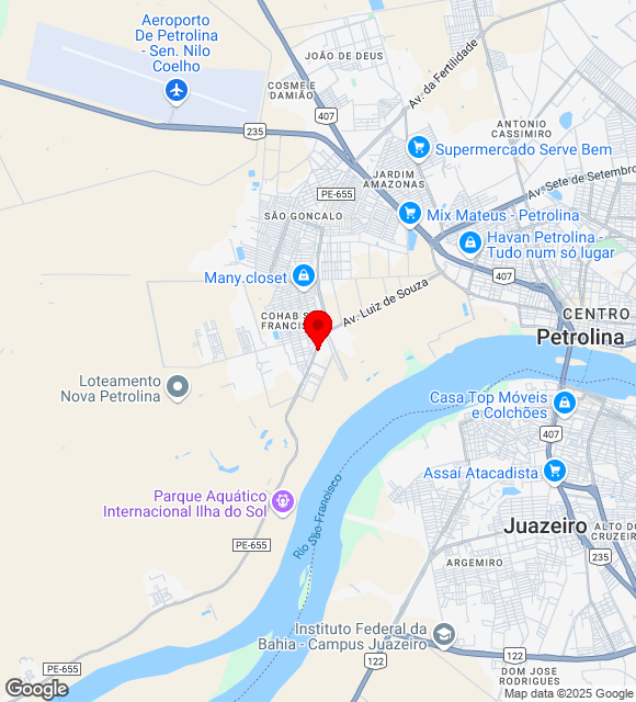 Mapa da localização