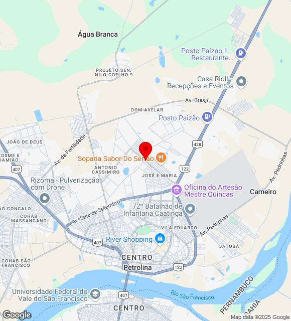 Mapa da localização