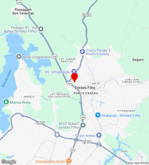 Mapa da localização
