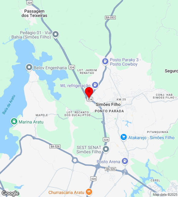 Mapa da localização