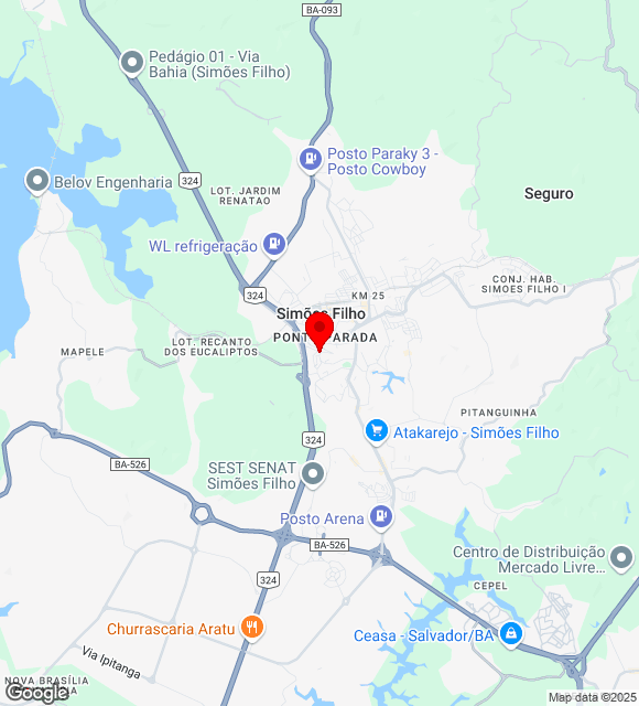 Mapa da localização