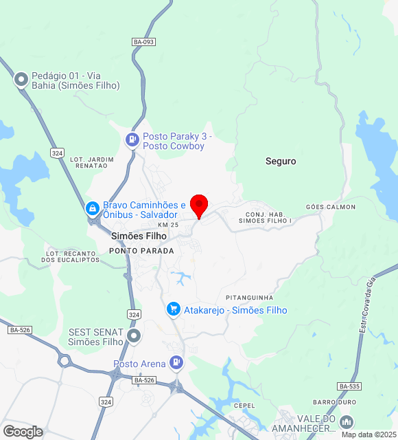 Mapa da localização