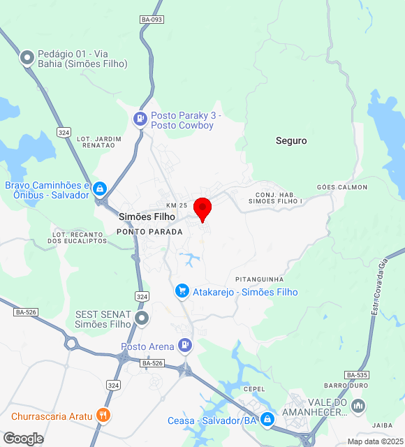 Mapa da localização