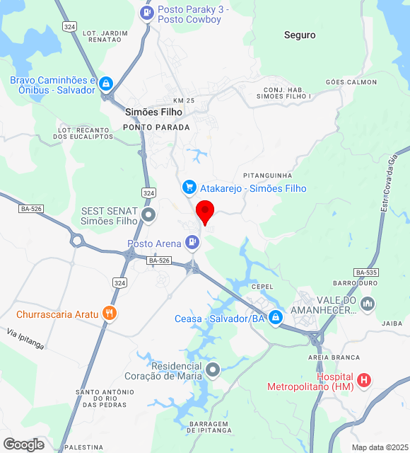 Mapa da localização